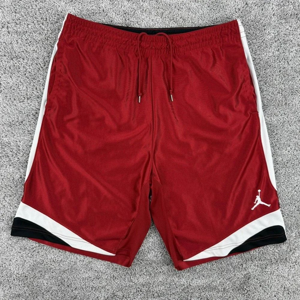 Nike Air Jordan Court Vision Basketball Shorts Men's L Dazzle Baggy Jumpman